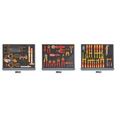 Assortimento di 96 utensili per elettrotecnica in vassoio morbido in EVA 5935ET/1MB