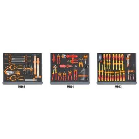 Assortimento di 96 utensili per elettrotecnica in vassoio morbido in EVA 5935ET/1MB