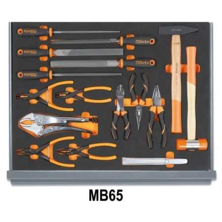 Assortimento di 96 utensili per elettrotecnica in vassoio morbido in EVA 5935ET/1MB