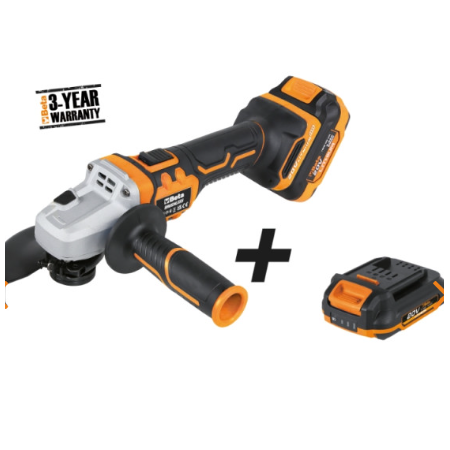 Kit 20V smerigliatrice angolare + batteria 2Ah 1986/K20-4AH+2AH
