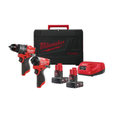 Kit M12 FUEL™ Trapano con percussione + Avvitatore ad impulsi 1/4" hex (12V) M12 FPP2A2-402X