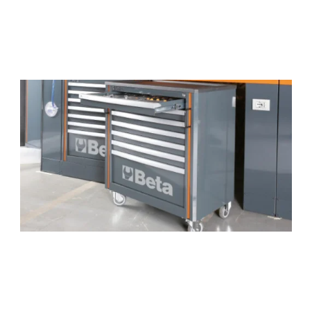 Modulo cassettiera mobile con 8 cassetti per arredo officina C55C8