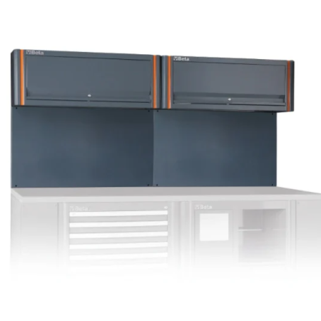 Parete con 2 pensili per arredo officina C55/2PM