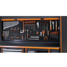 Parete portautensili con tapparella e predisposizione per 2 prese elettriche C55PSE-O 2