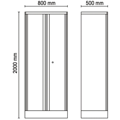 Armadio in lamiera a 2 ante per arredo officina RSC55 C55A2