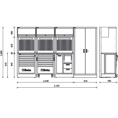Combinazione arredo officina RSC50 2.0 FX
