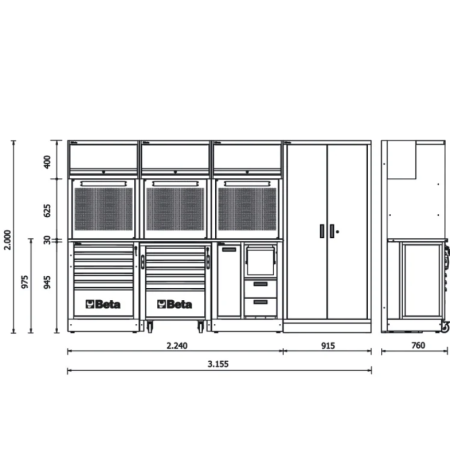 Combinazione arredo officina RSC50 2.0 FW