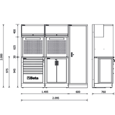 Combinazione arredo officina RSC50 2.0 D 2
