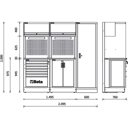 Combinazione arredo officina RSC50 2.0 DW