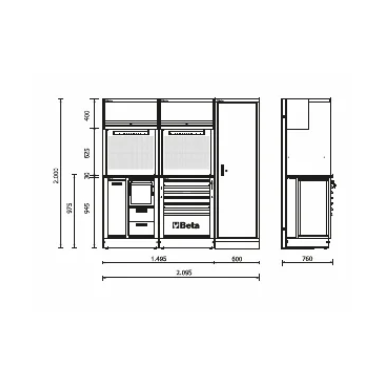Combinazione arredo officina RSC50 2.0 C