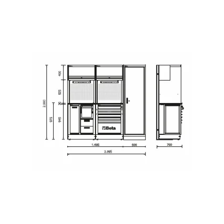 Combinazione arredo officina RSC50 2.0 C