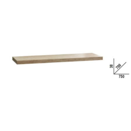 Piano di lavoro in legno multistrato da 0,75m per banco arredo officina RSC50 2.0 PW/1-0.7MT