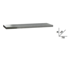 Piano di lavoro in MDF rivestito in acciaio inox da 0,75m per arredo officina RSC50 2.0 PX/1-0.7MT