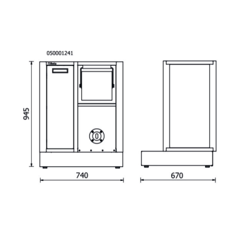 Modulo fisso di servizio per arredo officina RSC50 2.0 MS-AVV