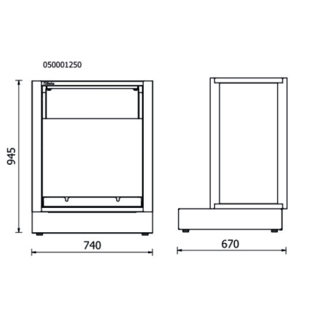 Modulo fisso di distribuzione olio per arredo officina RSC50 2.0 MD0