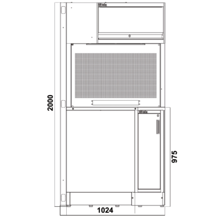 Angolo completo autoportante per arredo officina RSC50 2.0 NAC-A