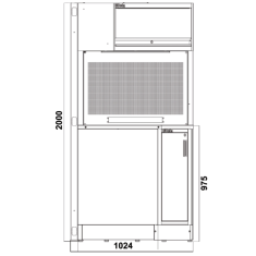 Angolo completo autoportante per arredo officina RSC50 2.0 NAC-G 2