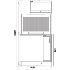 Angolo completo autoportante per arredo officina RSC50 2.0 NAC-X 2