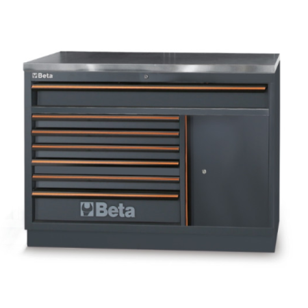 Modulo fisso con 7 cassetti per arredo officina C45PRO 2.0 M7A/X