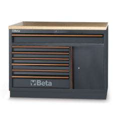Modulo fisso con 7 cassetti per arredo officina C45PRO 2.0 M7A/W