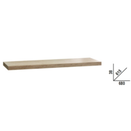 Piano di lavoro in legno multistrato 680x615 mm C45PRO 2.0 PWE/1-0,7MT