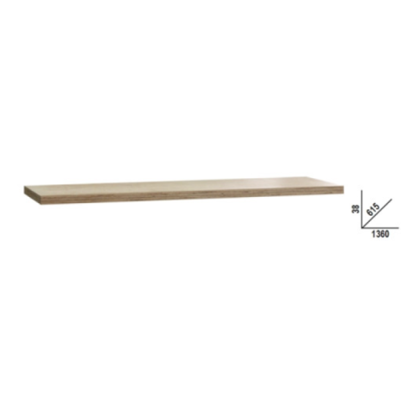Piano di lavoro in legno multistrato 1360x615 mm C45PRO 2.0 PWE/2-1,3MT