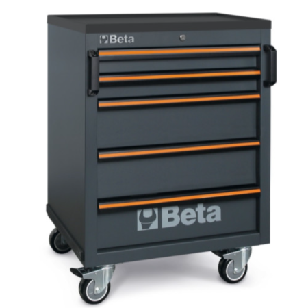 Cassettiera mobile con 5 cassetti per arredo officina C45PRO 2.0 C5