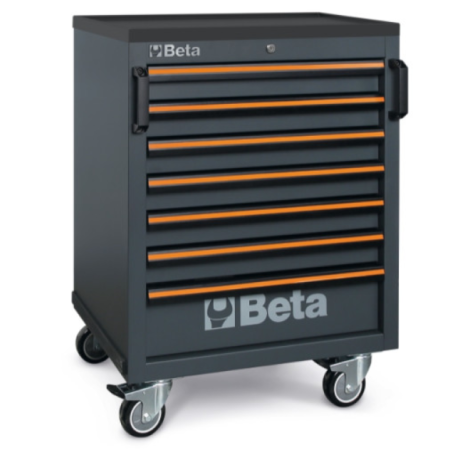 Cassettiera mobile con 7 cassetti per arredo officina C45PRO 2.0 C7