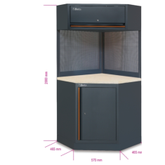 Angolo completo autoportante per arredo officina C45PRO 2.0 CORNER/W 2