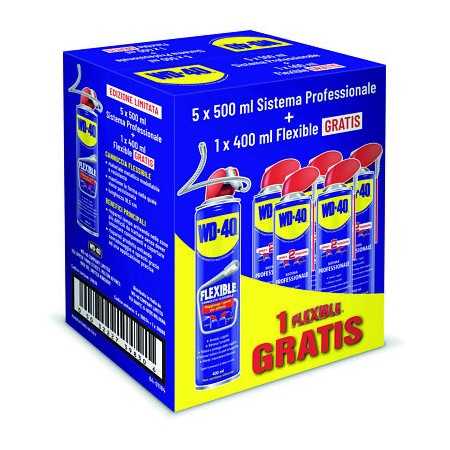 WD-40 SPRAY DOPPIA AZIONE 5x500ML+1 400ML Flexibile