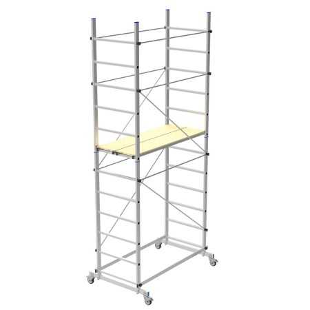 Trabattello Alluminio Ponteggio Ruote 150 Kg h 3,60mt 20694 Zeus Marchetti