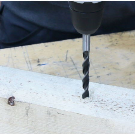 Serie di punte elicoidali cilindriche per legno a 2 taglienti con punta a centrare 420D/SP8