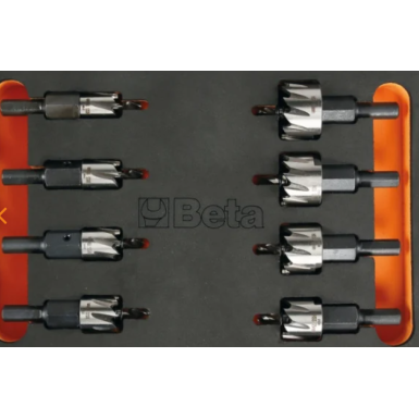 Assortimento di 8 frese a tazza in acciaio HSS interamente rettificate 451/C8