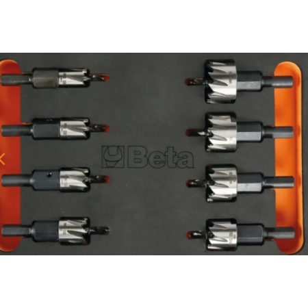 Assortimento di 8 frese a tazza in acciaio HSS interamente rettificate 451/C8