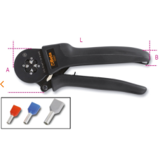 Pinza per capicorda a tubetto, crimpatura su 4 lati 1606T 2