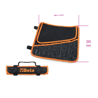 Busta portautensili di tipo avvolgibile in poliestere resistente, vuota 2002/BV9