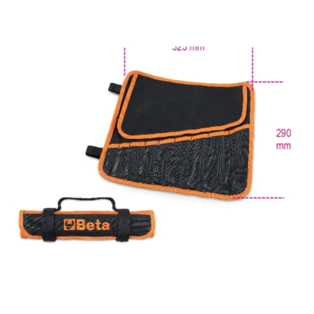 Busta portautensili di tipo avvolgibile in poliestere resistente, vuota 2002/BV9