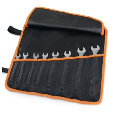 Serie di 8 chiavi combinate a testa ribassata in busta avvolgibile di poliestere resistente 42SLIM/B8NE