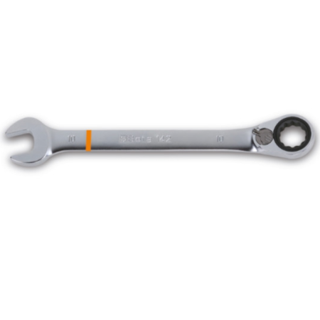 Chiavi combinate a forchetta e poligonale piegata a cricchetto reversibile colorate cromate 142MC MM 12X12 VERDE SCURO