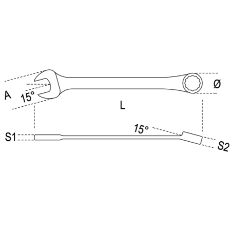 Chiavi combinate a forchetta e poligonale piegata a cricchetto reversibile colorate cromate 142MC MM 18X18 VIOLA