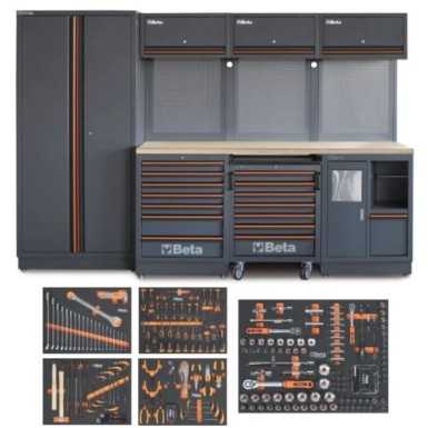Combinazione arredo officina C45PRO 2.0 W + ass. 268 utensili