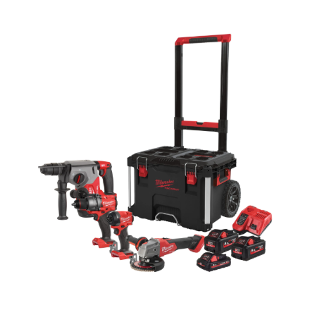 Kit M18™ Trapano con percussione + Tassellatore + Smerigliatrice ONE-KEY™ + Avvitatore ad impulsi ¼ ″ hex (18V)