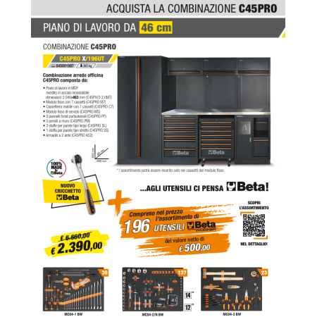 Arredo officina Beta C45PRO X/196UT 045001987