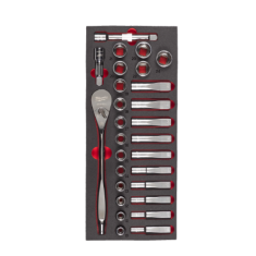 Set di cricchetto e bussole da 1/2" - 28 pezzi Milwaukee