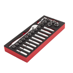 Set di cricchetto e bussole da 1/2" - 28 pezzi Milwaukee 2