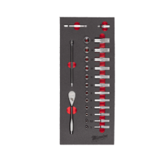 Set di cricchetto e bussole da 1/4" - 28 pezzi Milwaukee