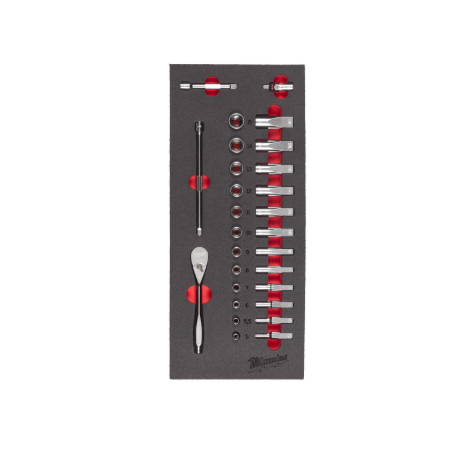 Set di cricchetto e bussole da 1/4" - 28 pezzi Milwaukee