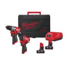 Kit M12 FUEL™ Trapano con percussione + Avvitatore ad impulsi ½″ F (12V)