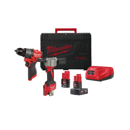 Kit M12™ Trapano con percussione + Rivettatrice compatta (12V)