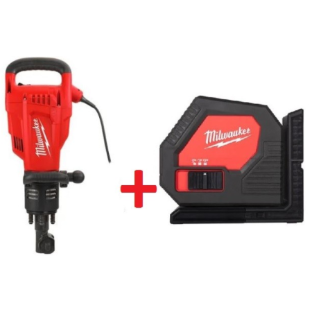 Martello demolitore Milwaukee KANGO 1530 H + LIVELLA LASER CLL-C